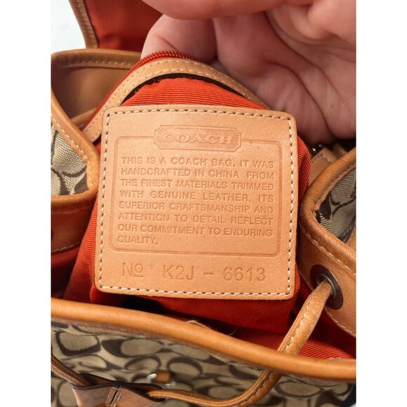 COACH Vintage Y2K Signature Mini Backpack, Brown main image 10